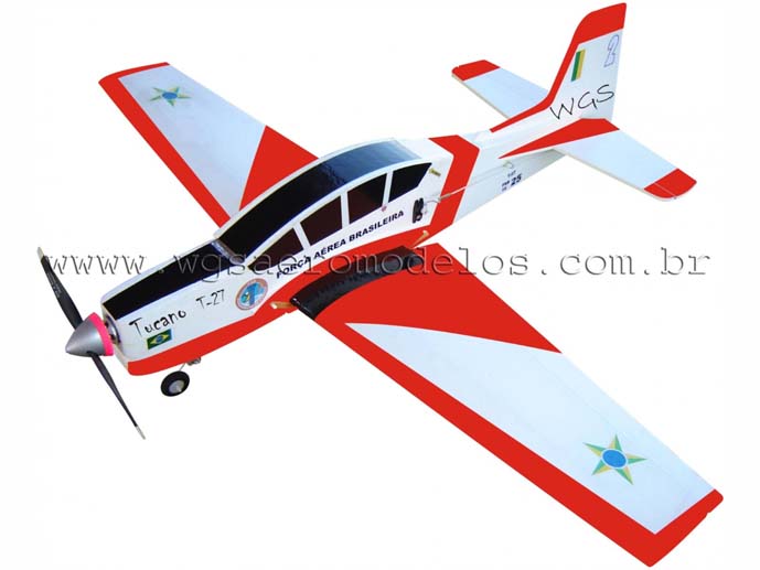 aeromodelo tucano t27 kit para monta 120cm para motor eletrico